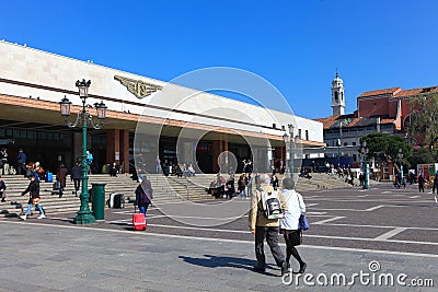 Venice Santa Lucia railway station building Editorial Stock Photo