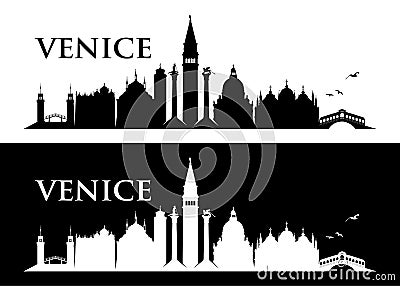 Venice skyline - Italy - illustration Vector Illustration