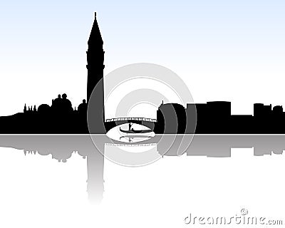 Venice skyline vector Vector Illustration