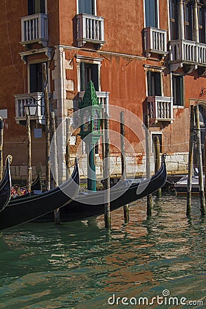 Venice in the spring. View of the canals and embankments. Old architecture. Stock Photo