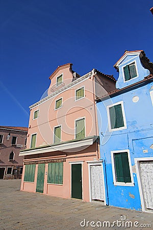 Blue, sky, house, property, town, building, neighbourhood, home, architecture, wall, facade, residential, area, apartment, window, Editorial Stock Photo