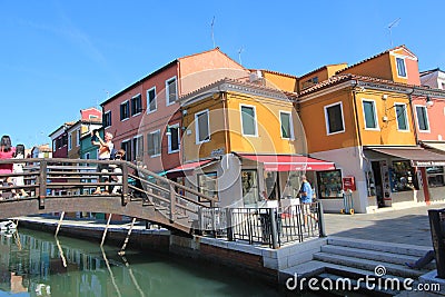 Waterway, town, neighbourhood, mixed, use, water, city, canal, real, estate, sky, residential, area, house, building, home, facade Editorial Stock Photo