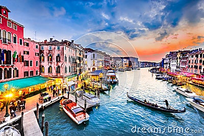 Venice, Italy - Grand Canal Editorial Stock Photo