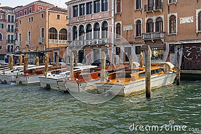 Venitian motor taxis Editorial Stock Photo