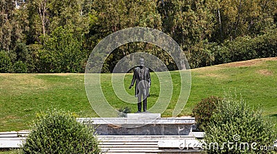 Venizelos Eleftherios statue at liberty park in Athens, Greece. Nature background. Stock Photo