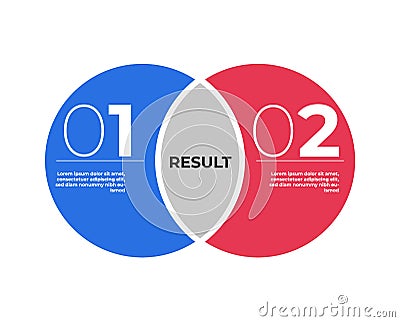 Venn diagram infographic template Vector Illustration