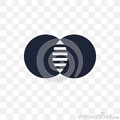 Venn diagram transparent icon. Venn diagram symbol design from A Vector Illustration