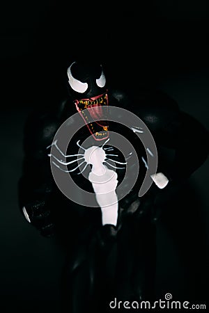 Venom - a symbiote, an alien creature Editorial Stock Photo