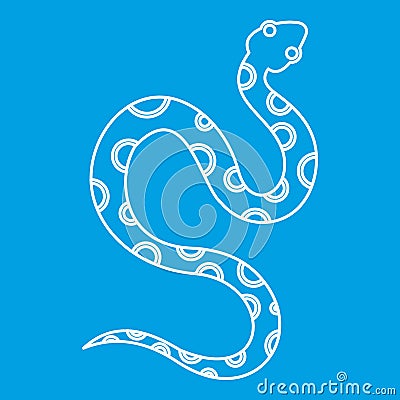 Venomous snake icon, outline style Vector Illustration