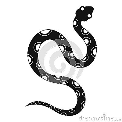 Venomous snake icon, simple style Vector Illustration