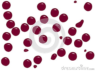 Venous blood spots Stock Photo