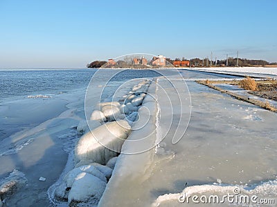 Vente Cape in winter , Lithuania Stock Photo