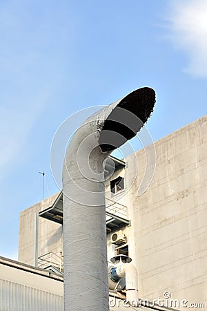 Ventilation pipes of the air-conditioning system Stock Photo