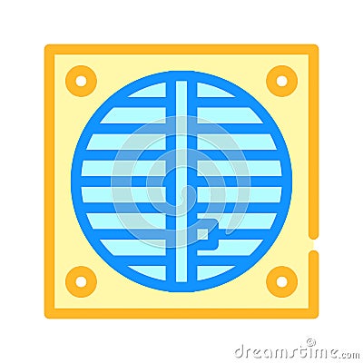 Ventilation repair color icon vector isolated illustration Vector Illustration