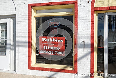 Bubbies Kosher Bistro is a restaurant that serves kosher Jewish food like your grandmother made Editorial Stock Photo