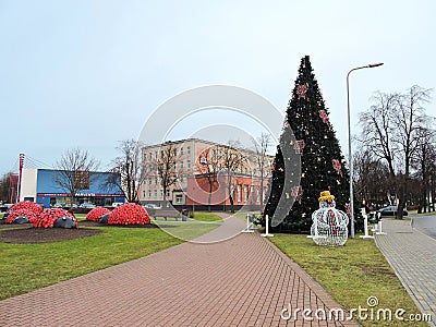 Ventspils town street , Latvia Editorial Stock Photo