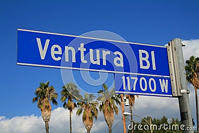 Ventura Boulevard Sign Stock Photo