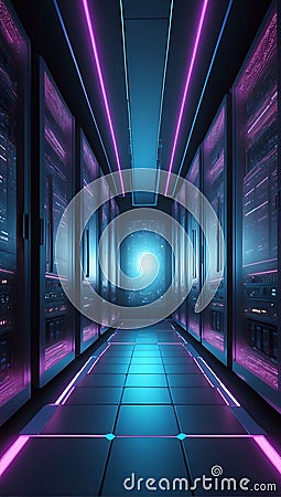 QuantumQuotient Beyond: Transcending Data Horizons with Infinite Imagination. AI generate Stock Photo