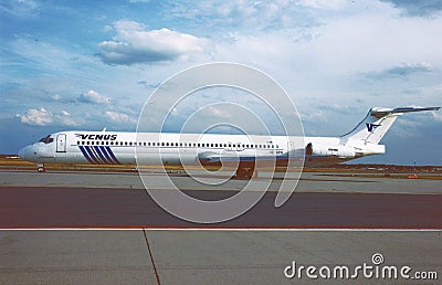 Venus Airlines McDonnell Douglas MD-83 SE-DPH CN49663 LN1437 Editorial Stock Photo