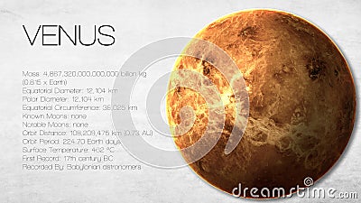 Venus - High resolution Infographic presents one Stock Photo