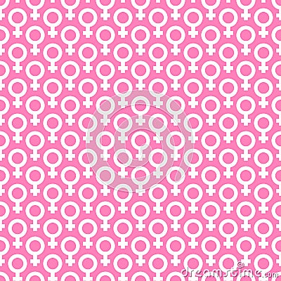 Venus symbol pattern. Vector Illustration