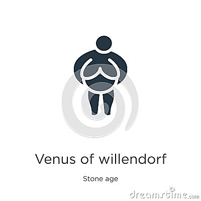 Venus of willendorf icon vector. Trendy flat venus of willendorf icon from stone age collection isolated on white background. Vector Illustration