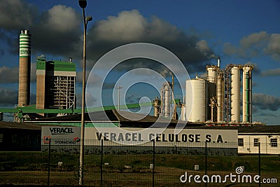 Veracel celulose factory in eunapolis Editorial Stock Photo