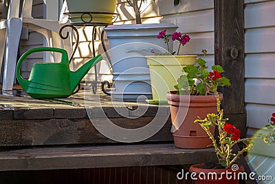 Veranda of a private house Stock Photo