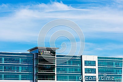 Verb Surgical headquarters campus facade in Silicon Valley, high-tech hub of San Francisco Bay Area Editorial Stock Photo