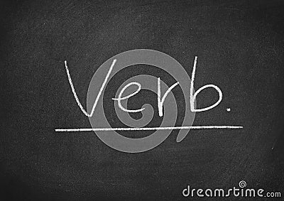 Verb Stock Photo