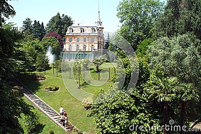 Verbania, Piedmont, Italy the botanical gardens of Villa Taranto on the banks of Lake Maggiore Editorial Stock Photo