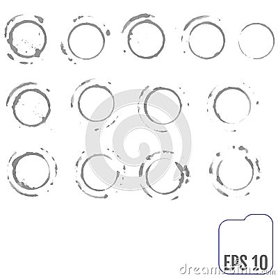 Verctor gray footprint cup of coffee design element. Vector Illustration