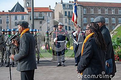 Verdun, France November 11, 2022. Commemoration of the victory and the armistice of the 1914-1918 war. Editorial Stock Photo