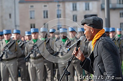 Verdun, France November 11, 2022. Commemoration of the victory and the armistice of the 1914-1918 war. Editorial Stock Photo