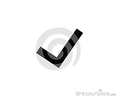 Verification tick symbol confirm agree icon Vector Illustration