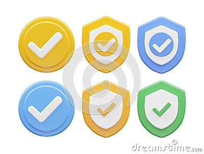 Verified icon vector illustration element 3d rendering transparent eps Vector Illustration