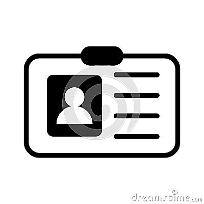 Verify identity easily with the ID card icon for secure access and identification Vector Illustration