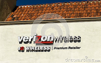 Verizon Wireless Retail Store Editorial Stock Photo