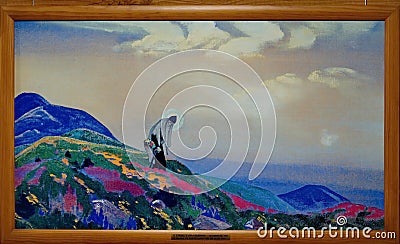 Masterpieces of the great Roerich Editorial Stock Photo