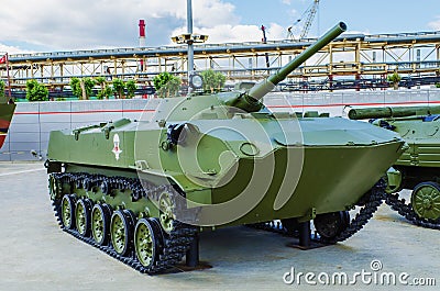 BMD-1 is a Soviet airborne amphibious tracked infantry fighting vehicle Editorial Stock Photo