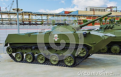 BMD-1 is a Soviet airborne amphibious tracked infantry fighting vehicle Editorial Stock Photo