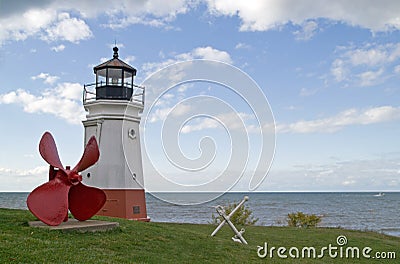 Vermilion Lighthouse Stock Photo