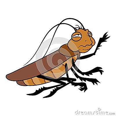 Vermin cockroach icon cartoon vector. Brown pest Vector Illustration