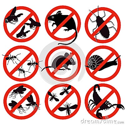 Vermin and pest control Vector Illustration