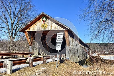 Vermont Covered Bridge Stock Photo