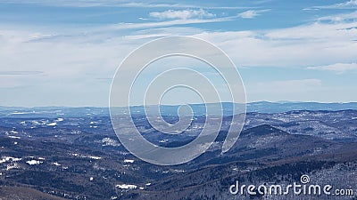 Vermont vista's panoramic view Killington green mountains Stock Photo