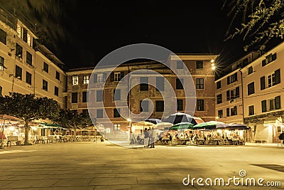 Vernazza Piazza, Cinque Terra, Italy Editorial Stock Photo