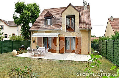 Verneuil sur Seine; France - september 13 2019 : small house Editorial Stock Photo