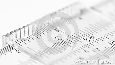 Vernier scale logarithmic ruler Stock Photo