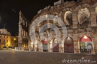 Verona Arena, Roman amphitheater in Verona, Italy Stock Photo